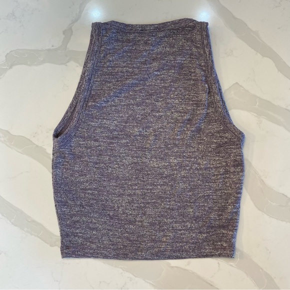 Aritzia Wilfred Free Purple Heather Crop Tank Medium - Picture 2 of 3